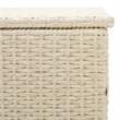 Safavieh Oliveira Steel  and Fabric Cushion Box in Beige / White