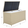 Safavieh Oliveira Steel  and Fabric Cushion Box in Beige / White