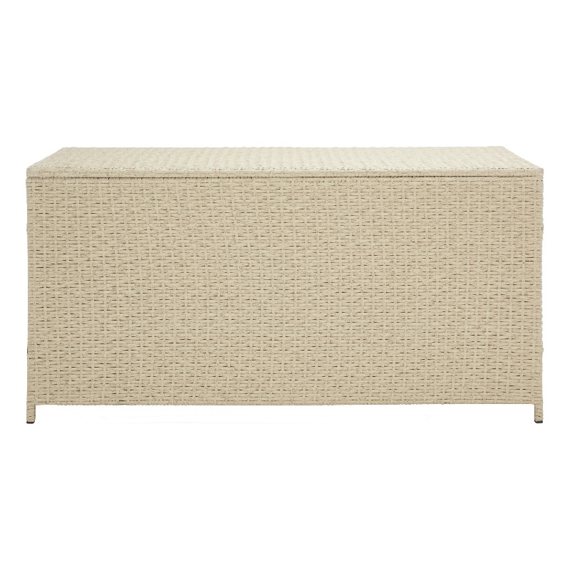 Safavieh Oliveira Steel  and Fabric Cushion Box in Beige / White