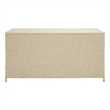 Safavieh Oliveira Steel  and Fabric Cushion Box in Beige / White