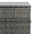 Safavieh Oliveira Steel  and Fabric Cushion Box in Gray / White