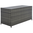 Safavieh Oliveira Steel  and Fabric Cushion Box in Gray / White