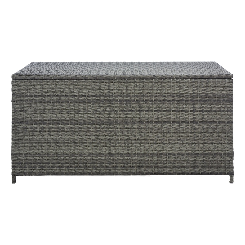 Safavieh Oliveira Steel  and Fabric Cushion Box in Gray / White