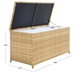 Safavieh Oliveira Steel  and Fabric Cushion Box in Natural / White