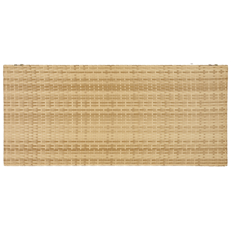 Safavieh Oliveira Steel  and Fabric Cushion Box in Natural / White