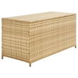 Safavieh Oliveira Steel  and Fabric Cushion Box in Natural / White
