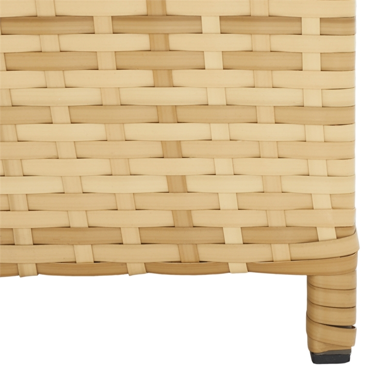 Safavieh Oliveira Steel  and Fabric Cushion Box in Natural / White