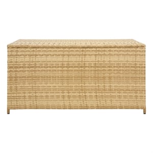 Safavieh Oliveira Steel  and Fabric Cushion Box in Natural / White