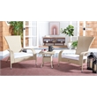 Safavieh Edna 3Pc Steel  and Fabric Lounge Set in Beige / White