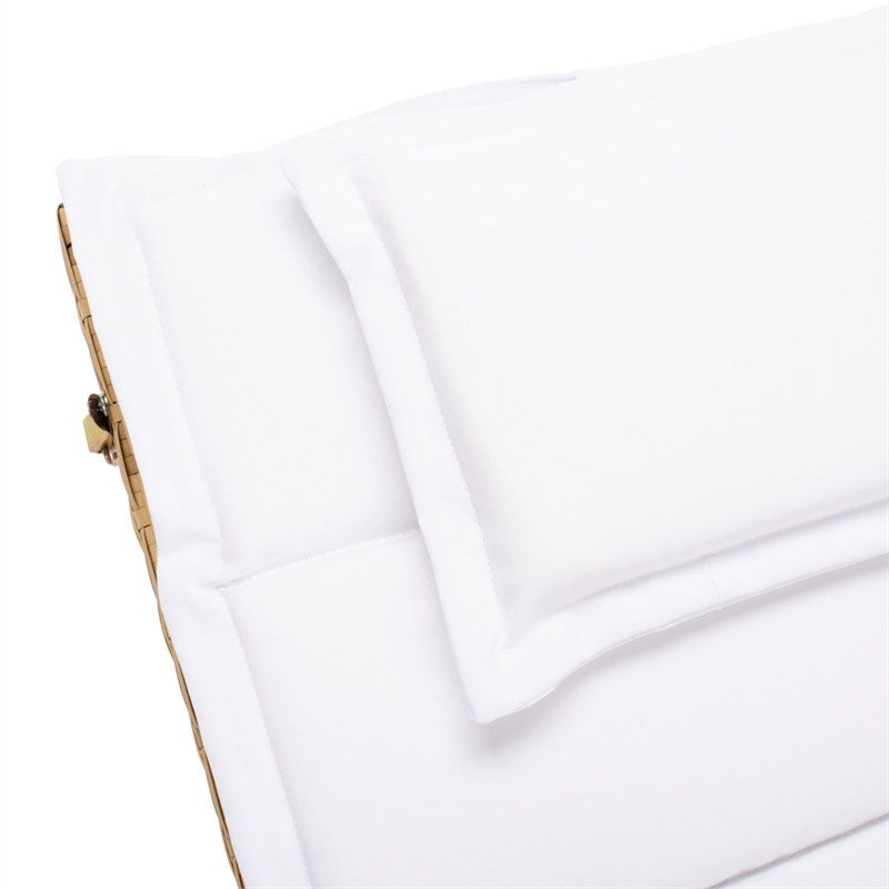 Safavieh Carew 3Pc Steel Sun Lounger Set in Natural