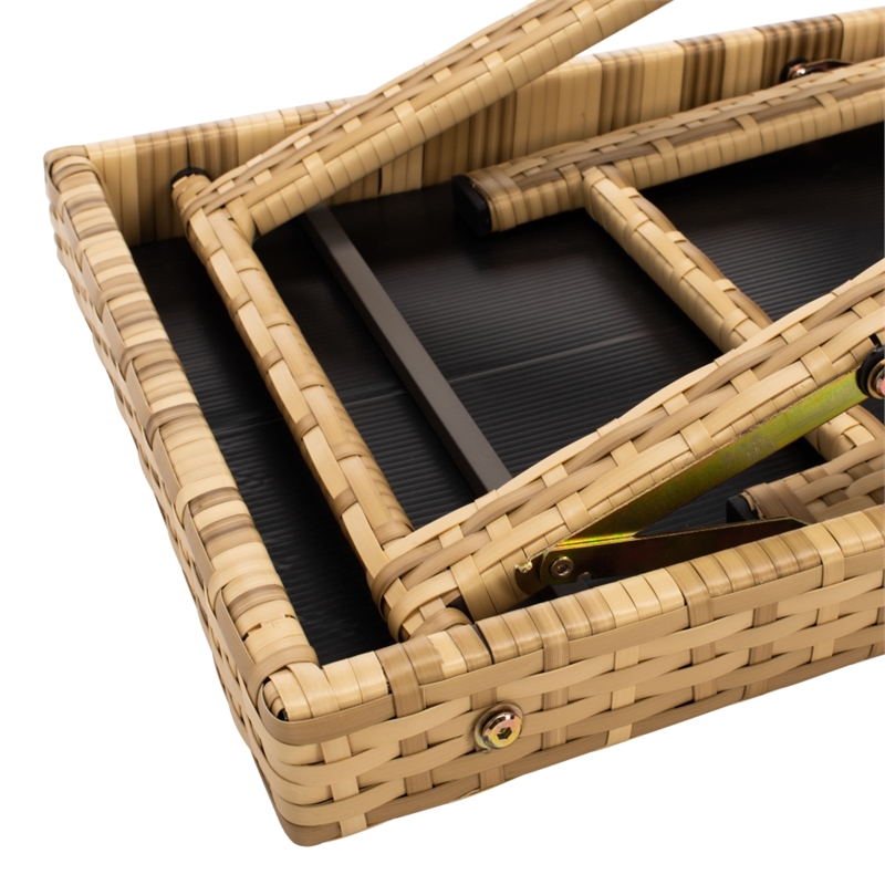 Safavieh Carew 3Pc Steel Sun Lounger Set in Natural