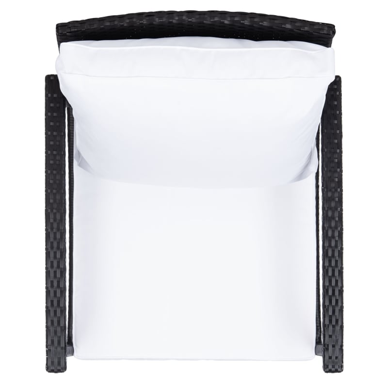 Safavieh Daire Steel and Fabric Rocking Chair in Black / White