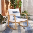 Safavieh Daire Steel and Fabric Rocking Chair in Natural / White