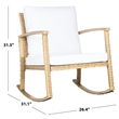 Safavieh Daire Steel and Fabric Rocking Chair in Natural / White