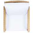 Safavieh Daire Steel and Fabric Rocking Chair in Natural / White