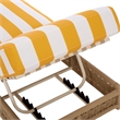 Safavieh Callan Steel and Fabric Lounger in Tan / Yellow