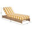 Safavieh Callan Steel and Fabric Lounger in Tan / Yellow