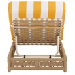 Safavieh Callan Steel and Fabric Lounger in Tan / Yellow
