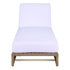 Safavieh Callan Steel and Fabric Lounger in  Tan / White