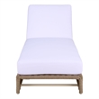 Safavieh Callan Steel and Fabric Lounger in  Tan / White