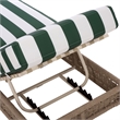 Safavieh Callan Steel and Fabric Lounger in  Tan / Green