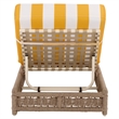Safavieh Callan Steel and Fabric Lounger in  Tan / Yellow