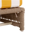 Safavieh Callan Steel and Fabric Lounger in  Tan / Yellow