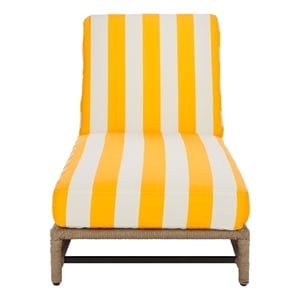 Safavieh Callan Steel and Fabric Lounger in  Tan / Yellow