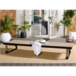 Safavieh Arman Steel and Rope Lounger in Black / Tan