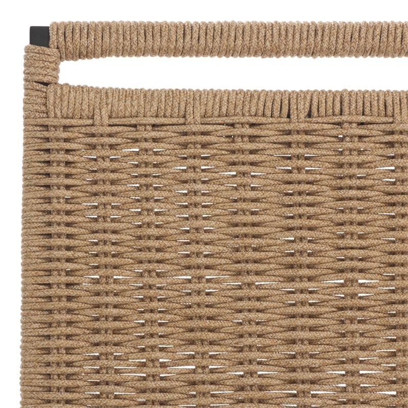 Safavieh Arman Steel and Rope Lounger in Black / Tan