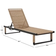 Safavieh Arman Steel and Rope Lounger in Black / Tan