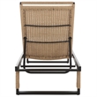 Safavieh Arman Steel and Rope Lounger in Black / Tan