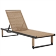 Safavieh Arman Steel and Rope Lounger in Black / Tan