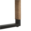Safavieh Arman Steel and Rope Lounger in Black / Tan