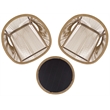 Safavieh Otto 3 Pc Metal and Rattan Set  in Natural / Black