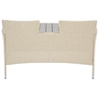 Safavieh Viora Steel and Fabric Loveseat in Beige / White