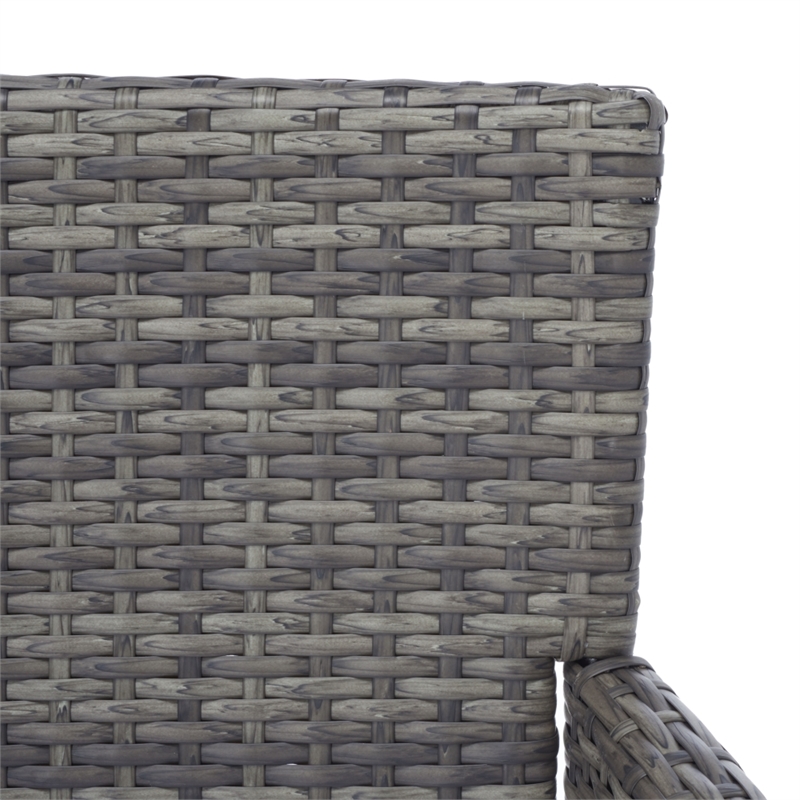 Safavieh Viora Steel and Fabric Loveseat in Gray / White