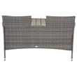 Safavieh Viora Steel and Fabric Loveseat in Gray / White