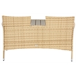 Safavieh Viora Steel and Fabric Loveseat in Natural / White
