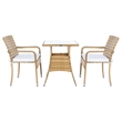 Safavieh Laban Steel and Fabric Bistro Set in Natural / White