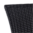 Safavieh Edna 3Pc Steel  and Fabric Lounge Set in Black / White