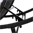 Safavieh Colley Steel  and Fabric Sunlounger in Black