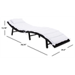 Safavieh Colley Steel  and Fabric Sunlounger in Black