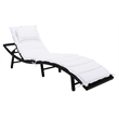 Safavieh Colley Steel  and Fabric Sunlounger in Black