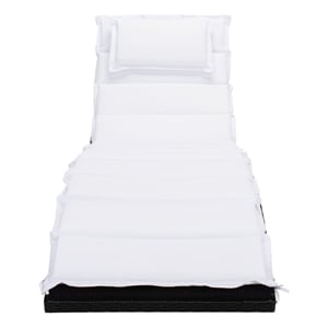 Safavieh Colley Steel  and Fabric Sunlounger in Black