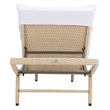 Safavieh Colley Steel  and Fabric Sunlounger in Beige / White