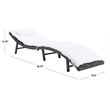 Safavieh Colley Steel  and Fabric Sunlounger in Gray / Brown