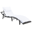 Safavieh Colley Steel  and Fabric Sunlounger in Gray / Brown