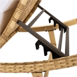 Safavieh Colley Steel  and Fabric Sunlounger in Natural