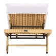Safavieh Colley Steel  and Fabric Sunlounger in Natural